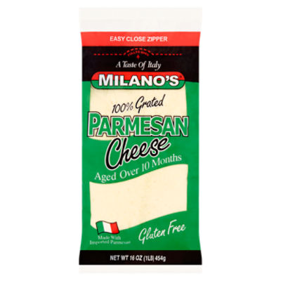 Milano's 100 Grated Parmesan Cheese, 16 oz ShopRite