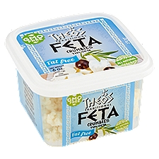 Theos Traditional Fat Free Feta Cheese Crumbles, 6 oz