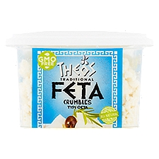 Theos Traditional Feta, Cheese Crumbles, 6 Ounce
