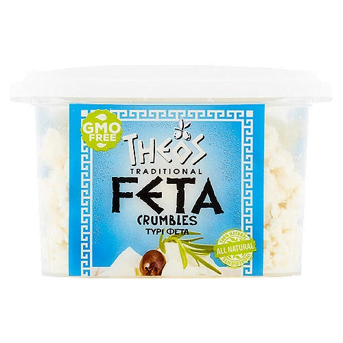 Theos Traditional Feta Cheese Crumbles, 6 oz
Proudly Wisconsin Cheese™