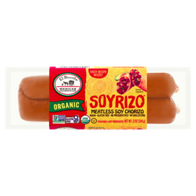 El Burrito Soyrizo Organic Meatless Soy Chorizo, 12 oz, 12 Ounce