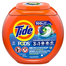 Tide Pods HE Original Scent Liquid Detergent Pacs, 57 Each