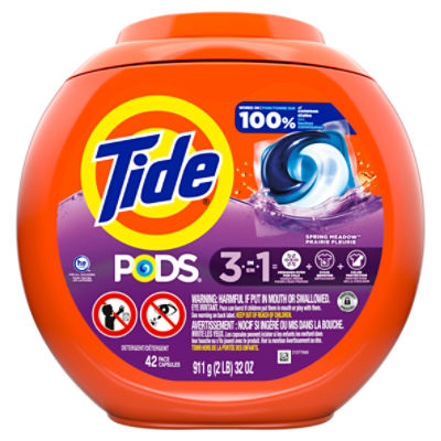 Tide PODS Laundry Detergent Pods, Spring Meadow Scent, 42 Count
