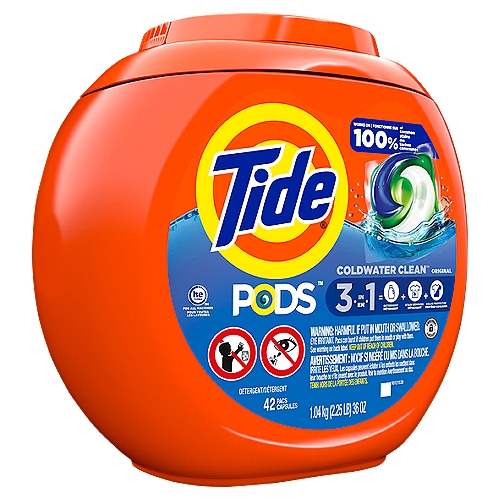 Tide Pods Original 3-in-1 Detergent, 42 count, 36 oz