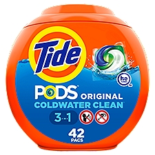 Tide Pods Original 3-in-1 Detergent, 42 count, 36 oz, 34 Ounce