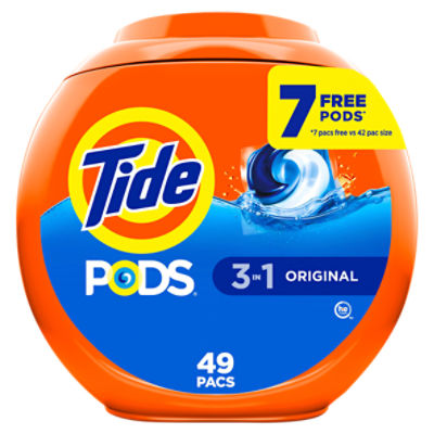 Tide Pods Original 3-in-1 Laundry Detergent, 49 count, 40 oz
