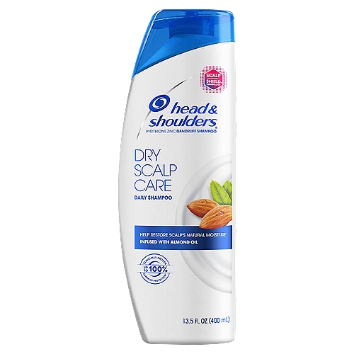 Head & Shoulders Dry Scalp Care with Almond Oil anti-dandruff shampoo moisturizes dry hair & scalp. pH balanced and gentle enough for everyday use, even on color or chemically treated hair.