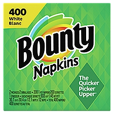 Bounty Paper Napkins, White, 400 Count, 400 Each