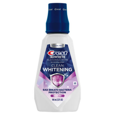 Crest 3D White Glamorous White Fresh Mint Mouthwash, 32 fl oz