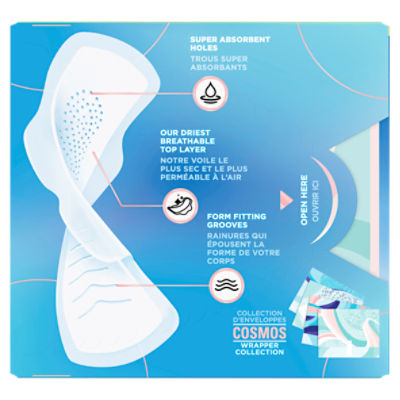 Always Infinity Feminine Pads with wings, Size 2, Heavy Absorbency,  unscented, 16 Ct