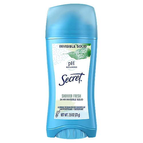 With a unique pH-balanced formula that works with your body's natural chemistry, this original Secret antiperspirant and deodorant provides long-lasting and reliable 24-hour sweat and odor protection that you can count on day in and day out. Secret Antiperspirant and Deodorant is tough on sweat and gentle on skin, helping you stay fresh and confident all day long. Secret is the #1 brand for sweat and odor protection,* providing you with trusted wetness and odor protection to help you take on each day with confidence. *For women, based on total category 52-week sales data ending 8/8/20nActive ingredient - PurposenAluminum Zirconium Pentachlorohydrex GLY 18% (Anhydrous) - AntiperspirantnnUse reduces underarm wetness
