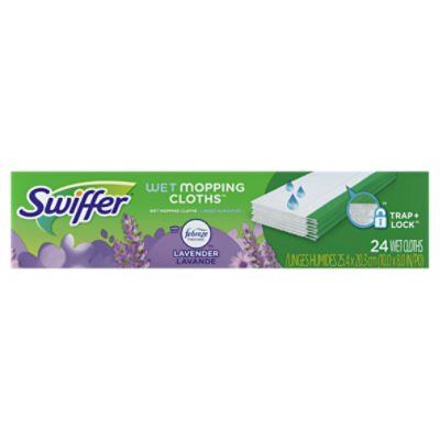 Swiffer Sweeper Wet Mopping Cloth Refills for Floor Mopping and Cleaning,  Multi-Surface Floor Cleaner, Fresh Scent, 24 count