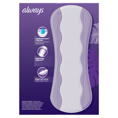 Always Anti-Bunch Xtra Protection Daily Liners, Long, Unscented