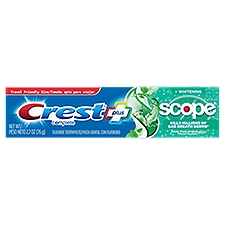 Crest Complete Scope + Whitening Minty Fresh Striped Fluoride Toothpaste, 2.7 oz
