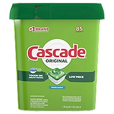 Cascade Original Fresh Scent ActionPacs, Dishwasher Detergent, 85 Each