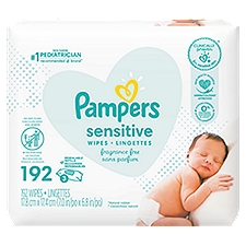 Pampers Sensitive Baby Wipes, 192 Each