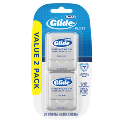 Oral-B Glide Pro Health Cool Mint Deep Clean Floss Value Pack, 2 count
