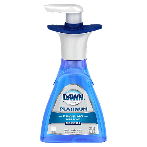 Dawn Ultra Platinum Erasing Fresh Rapids Scent Dishwashing Foam, 10.1 fl oz
