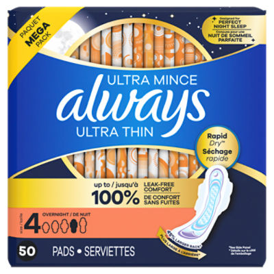 Always Ultra Thin Overnight Pad With Wings 76 Pack main image 0