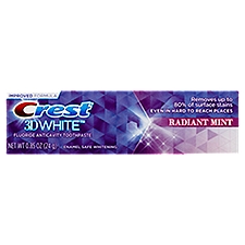 Crest 3D White Radiant Mint Toothpaste, 0.85 oz, 0.85 Ounce