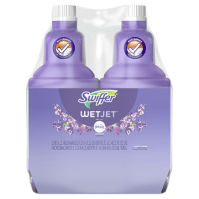 Swiffer WetJet Lavander Floor Cleaner Refills, 42.2 fl oz liq, 2 count