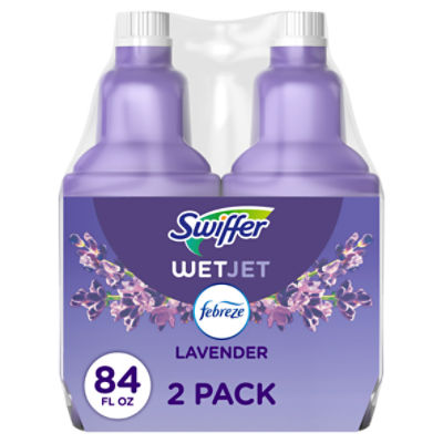 Swiffer WetJet Spray Mop Multi-Purpose and Hardwood Liquid Floor Cleaner Refill, Assembled in the U, 84.4 Fluid ounce