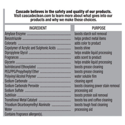 Cascade Platinum Oxi Fresh Scent Dishwasher Detergent, 21 count, 11.2 oz