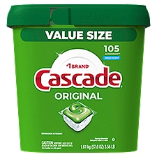 Cascade Original Fresh Scent Dishwasher Detergent Value Size, 105 count, 57.0 oz
