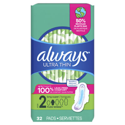 Always Maxi Pads Size 5 Overnight Absorbency Unscented with Wings, 27 Count  - The Fresh Grocer