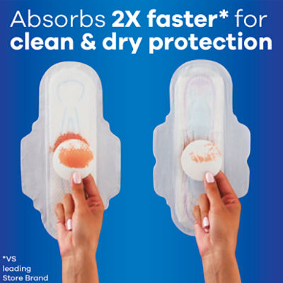 Always Ultra Thin Pads Size 1 Regular Absorbency Unscented without Wings,  44 Count - The Fresh Grocer