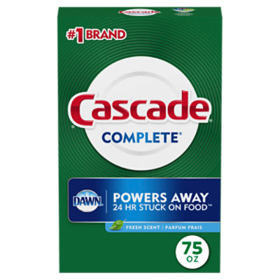 Cascade Complete Fresh Scent Dishwasher Detergent, 75 oz