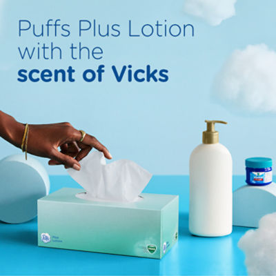 Puffs Plus Lotion with the Scent of Vick's Facial Tissues, 4-Pack
