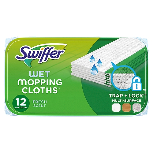 Swiffer Fresh Scent Wet Mopping Cloths, 12 count
