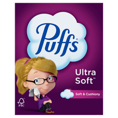 Puffs Ultra Soft Facial Tissues, 56 count, 4 pack