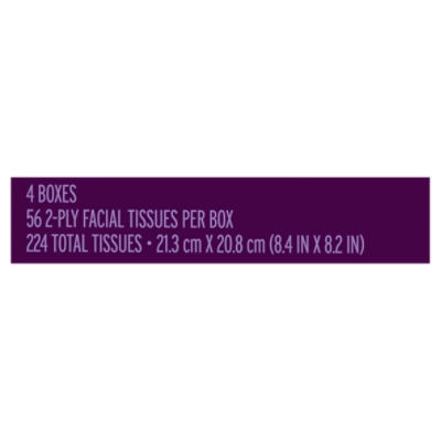 Puffs Ultra Soft Facial Tissues, 56 count, 4 pack