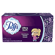 Puffs Ultra Soft, Facial Tissues, 124 Each