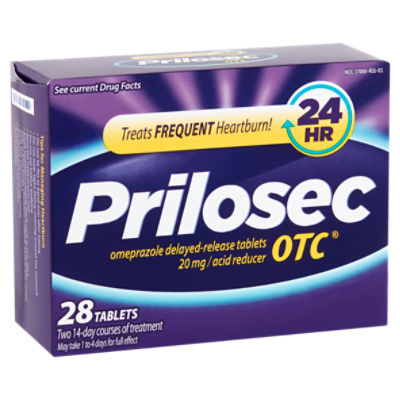 Prilosec OTC Frequent Heartburn Medicine & Acid Reducer Tablets, 28 each