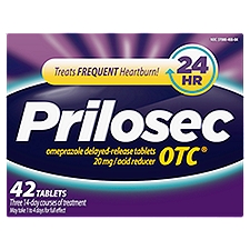 Prilosec OTC Frequent Heartburn Medicine & Acid Reducer Tablets, 42 Each