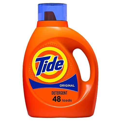 America's #1 detergent*, now even better. This Tide liquid laundry detergent has an improved formula engineered to attack tough body soils.Tide's HE Turbo Clean detergents feature Smart Suds™ technology. The quick-collapsing suds clean faster and rinse out quicker, even in cold cycles.Tide HE laundry detergent keeps your whites white and your colors colorful with a refreshing scent, wash after wash.Available in Original and Clean Breeze scents.The Tide clean you love is also available in Tide PODS laundry pacs.* Tide, based on sales, Nielsen laundry detergent category