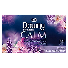 Downy Infusions Dryer Sheets, Calm Lavender & Vanilla Bean, 200 Each