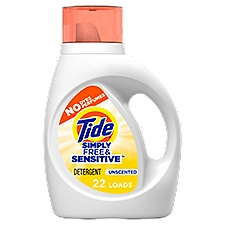 Tide Simply Free & Sensitive Unscented Detergent, 22 loads, 31 fl oz