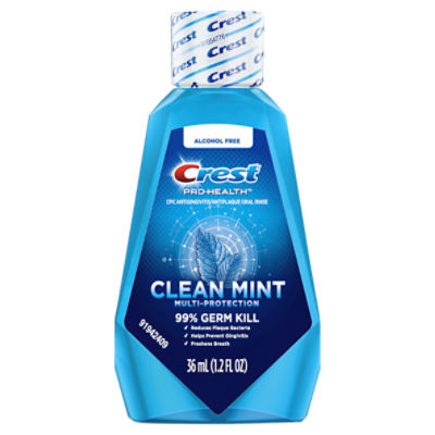 Crest ProHealth Clean Mint CPC Antigingivitis/Antiplaque Oral Rinse, 1.2 fl oz