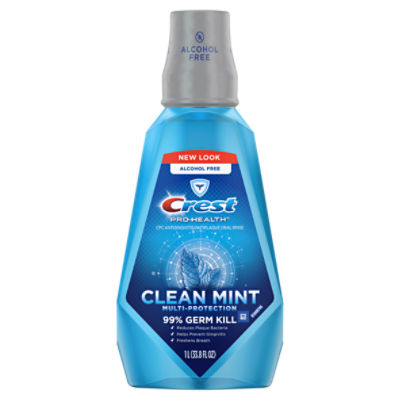 Crest Pro-Health Clean Mint Multi-Protection CPC Antigingivitis/Antiplaque Oral Rinse, 33.8 fl oz