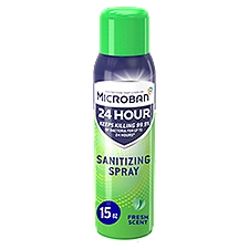 Microban 24 Hour Fresh Scent Sanitizing Spray, 15 oz, 15 Ounce
