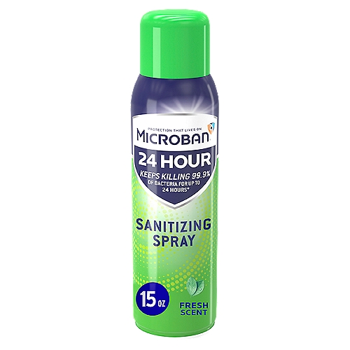 Microban 24 Hour Fresh Scent Sanitizing Spray, 15 oz