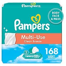 Pampers Multi-Use Body Face & Mess Wipes, 168 count