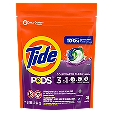 Tide Pods 3 in 1 Coldwater Clean Spring Meadow, Detergent, 25 Ounce