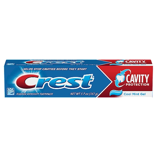Crest Cool Mint Gel Fluoride Anticavity Toothpaste, 5.7 oz