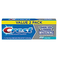 Crest Baking Soda & Peroxide Whitening Fresh Mint, Toothpaste, 11.4 Ounce