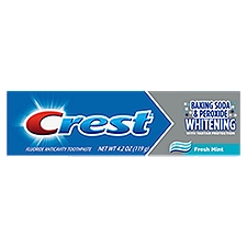 Crest Baking Soda & Peroxide Whitening Fresh Mint, Toothpaste, 4.2 Ounce